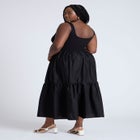 Mixed Fabric Tank Dress image number null