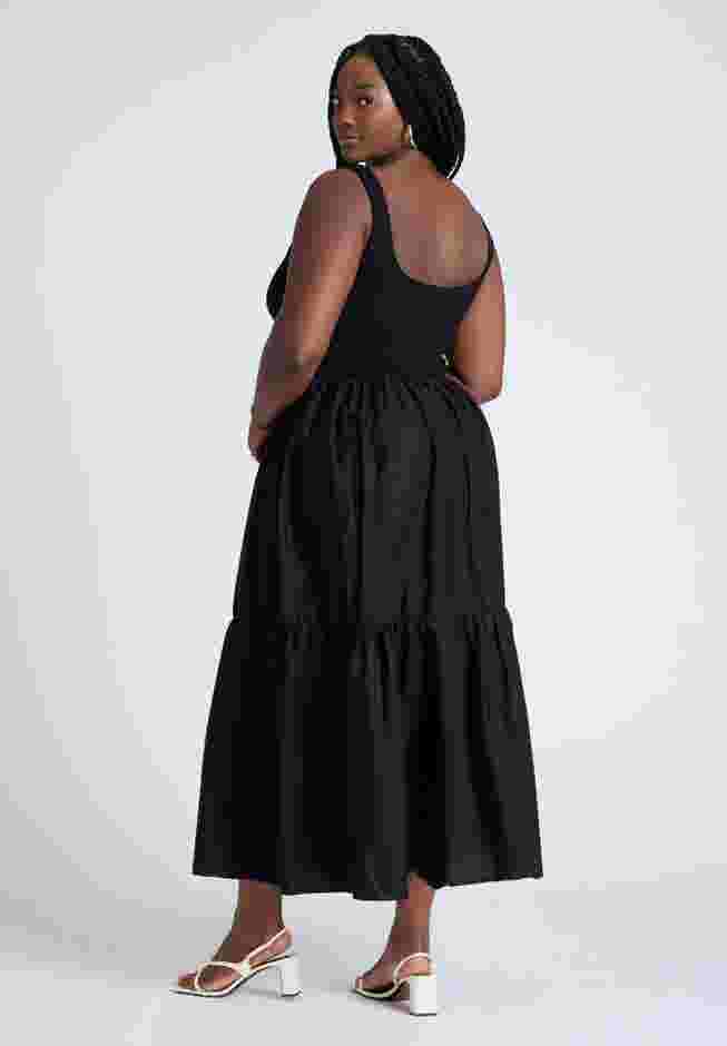 Mixed Fabric Tank Dress image number 1