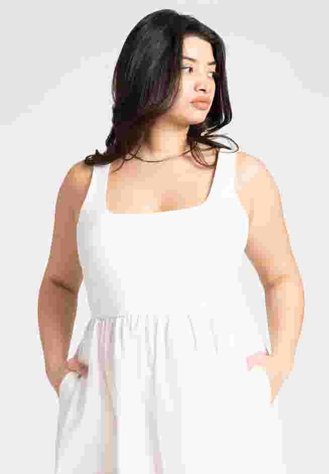 Mixed Fabric Tank Dress image number 3