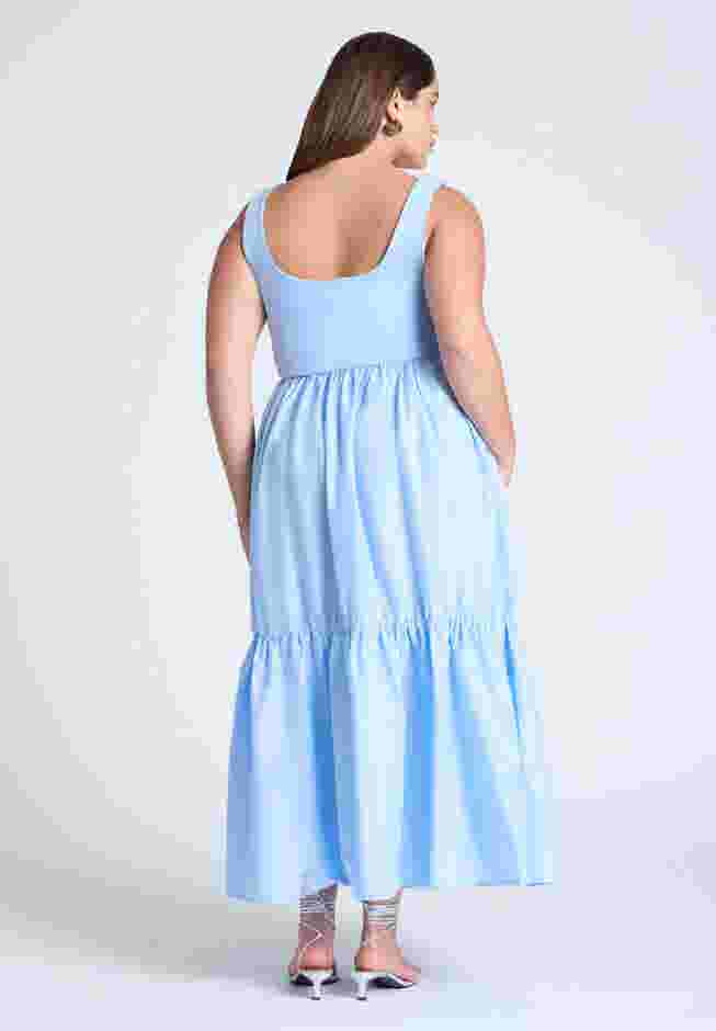 Mixed Fabric Tank Dress image number 2