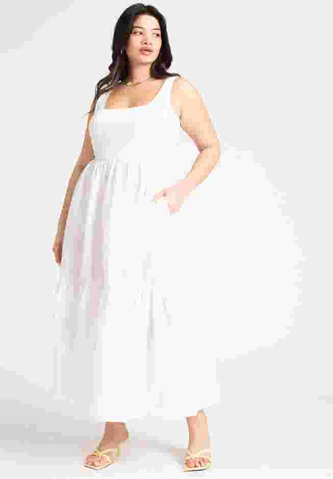 Mixed Fabric Tank Dress image number 0