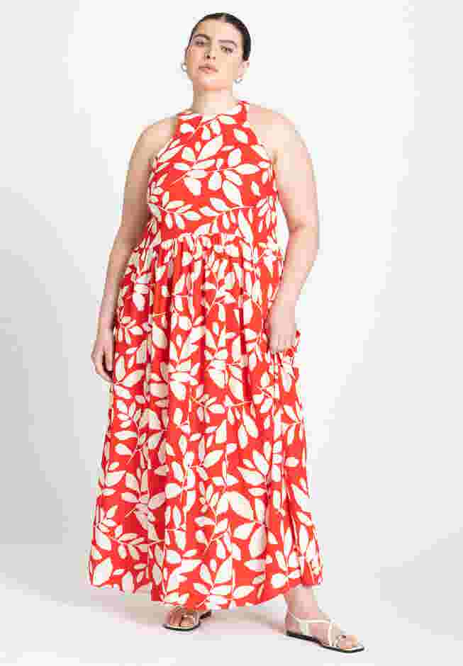Printed Flare Skirt Maxi Dress image number 0