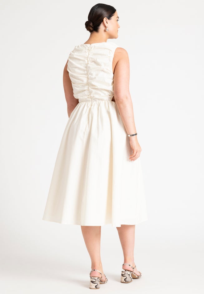 Shirred Bodice Midi Dress image number 1