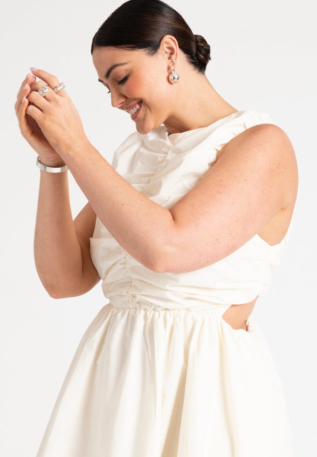 Shirred Bodice Midi Dress image number 2