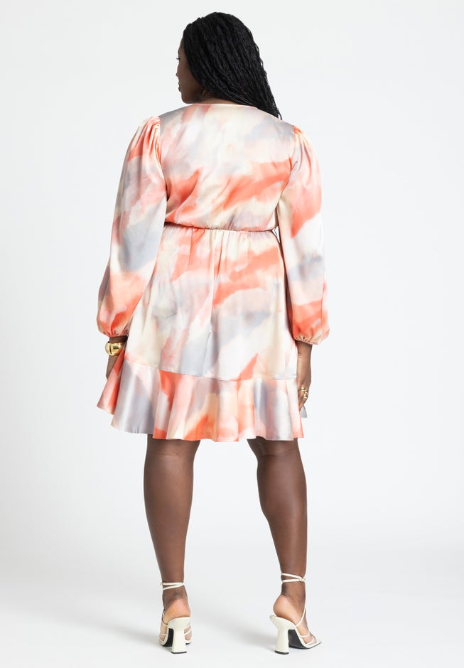Ruffle Hem Wrap Dress image number 1