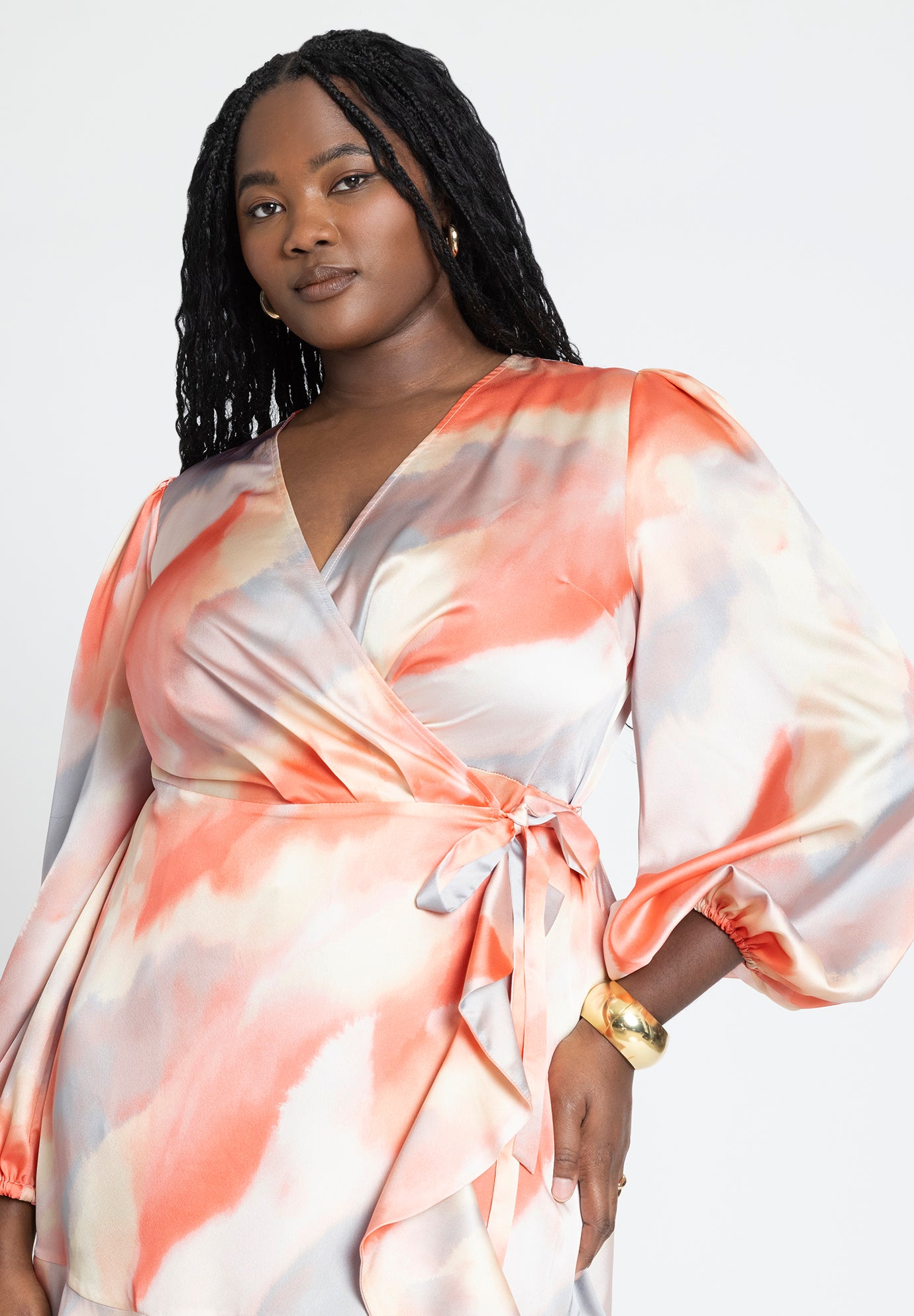 Ruffle Hem Wrap Dress image number 2