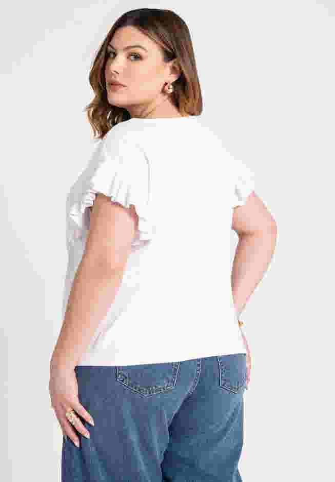 Ruffle Sleeve Tee image number 1