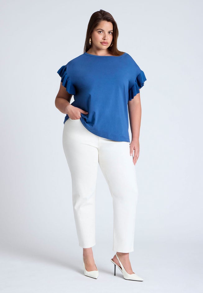 Ruffle Sleeve Tee image number 2