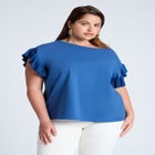 Ruffle Sleeve Tee image number null