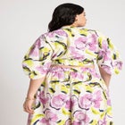 Puff Sleeve Tie Front Crop Top image number null