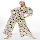 Puff Sleeve Tie Front Crop Top image number null