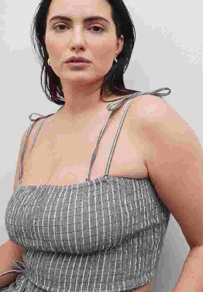 Elastic Striped Crop Top image number 0