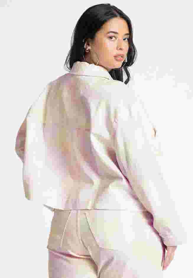 Boxy Denim Jacket With Pocket Detail image number 1