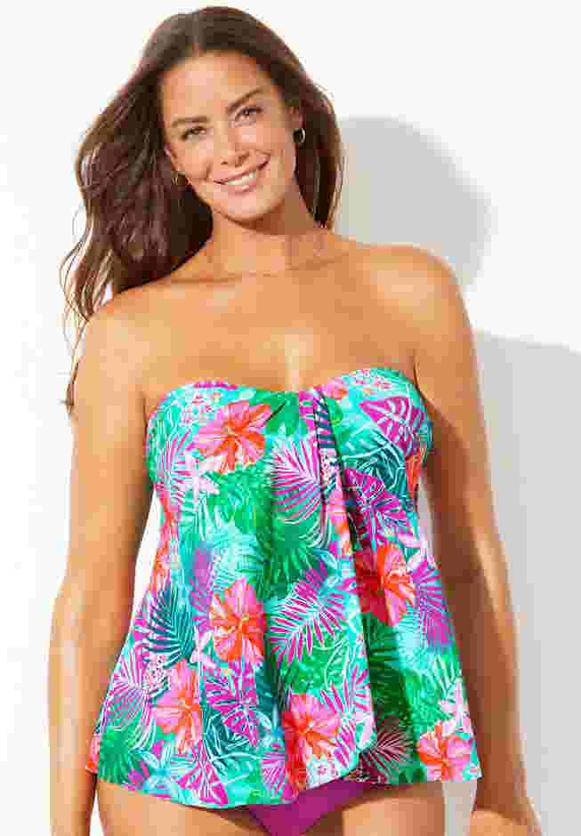 Flyaway Bandeau Tankini Top image number 2