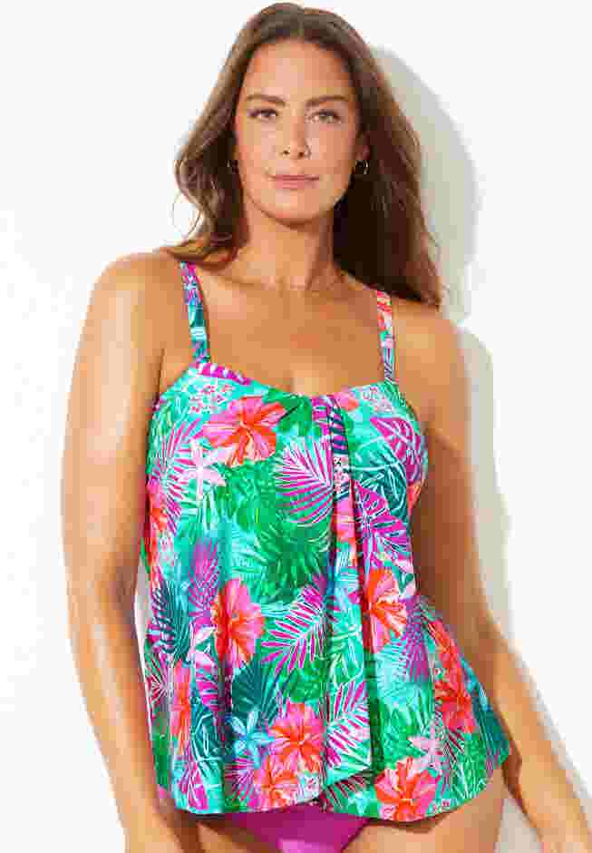 Flyaway Bandeau Tankini Top image number 4