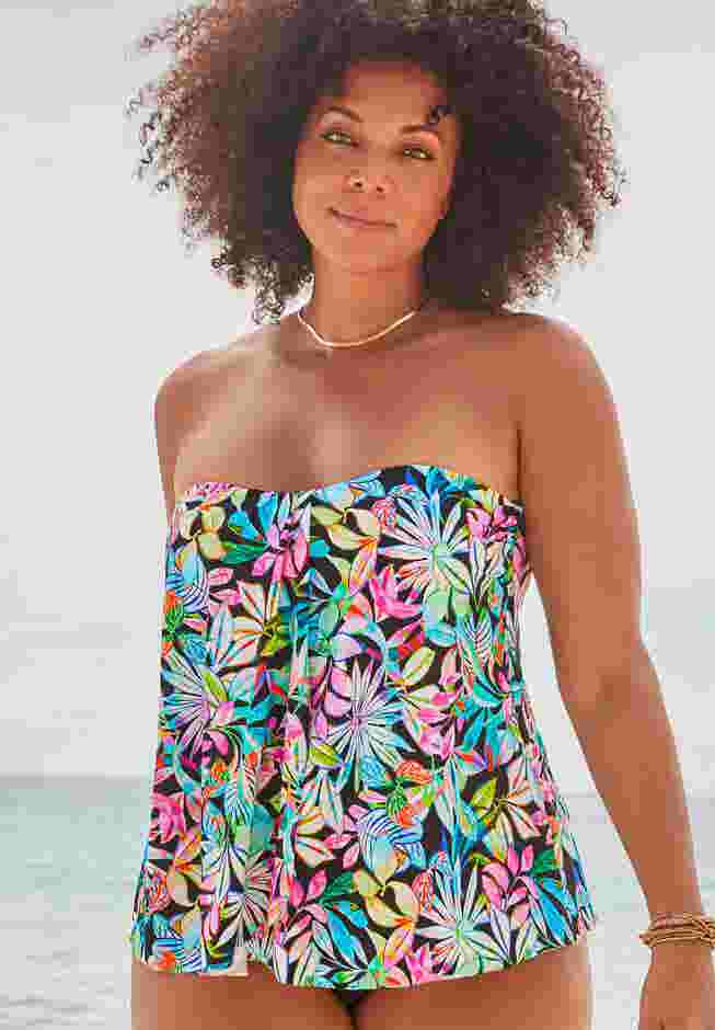 Flyaway Bandeau Tankini Top image number 0