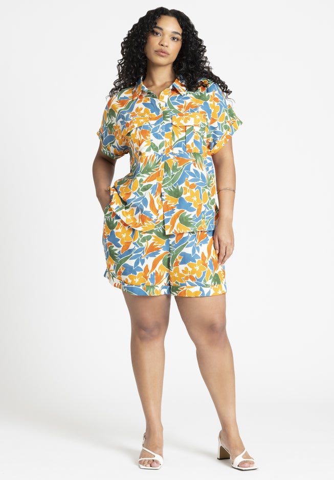 High Waisted Print Short image number 3