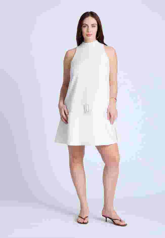 Mock Neck Belted Mini Dress image number 0