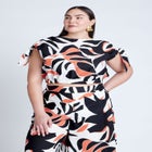 Shoulder Tie Crop Top image number null