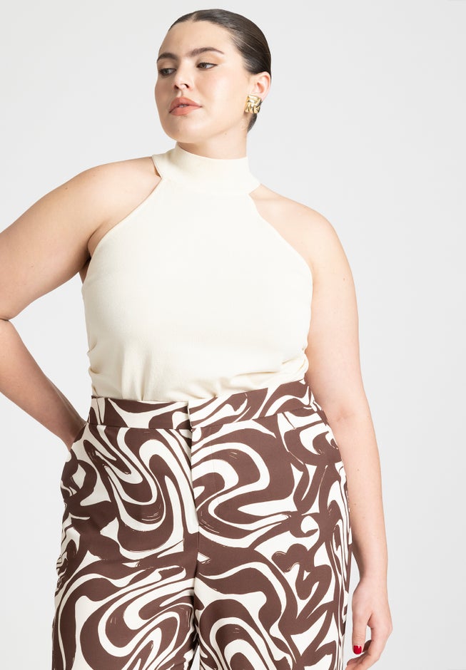 Halter Neck Sweater image number null