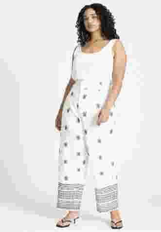 Embroidered Ankle Pant image number 1