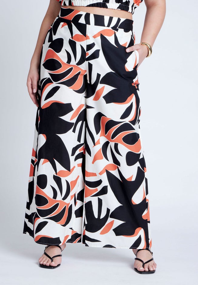 Wide Leg Printed Pant image number null
