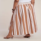 Poplin Maxi Skirt With Side Slits image number null