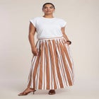 Poplin Maxi Skirt With Side Slits image number null