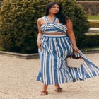 Poplin Maxi Skirt With Side Slits image number null