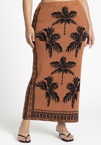 Intarsia Column Skirt image number 2