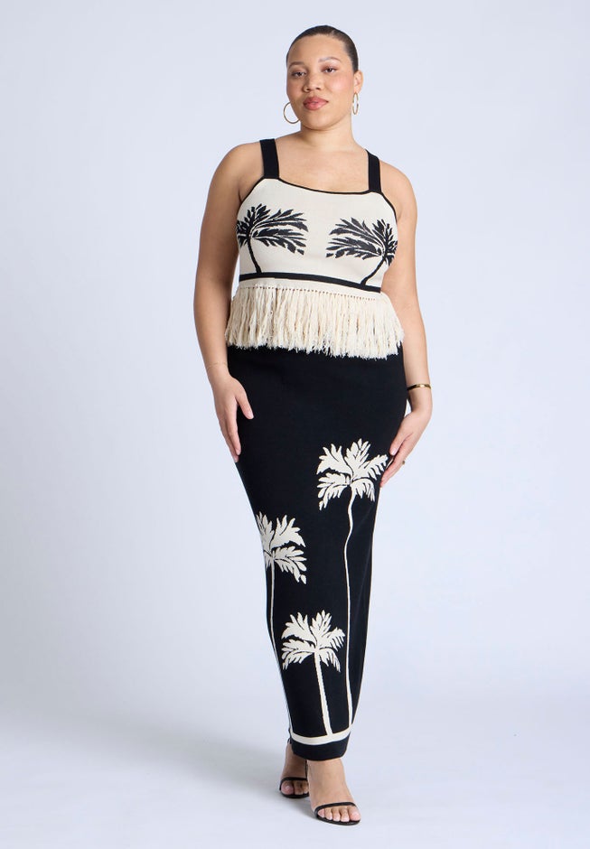 Intarsia Column Skirt image number 0