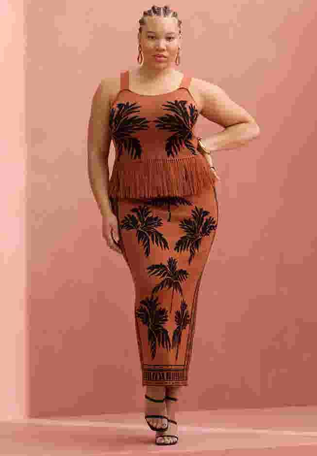 Intarsia Column Skirt image number 0