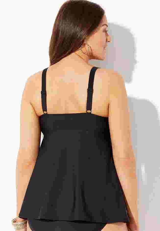 Plunge Flared Tankini Top image number 1