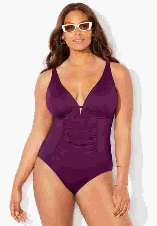 Shirred Underwire One Piece Swimsuit image number 0