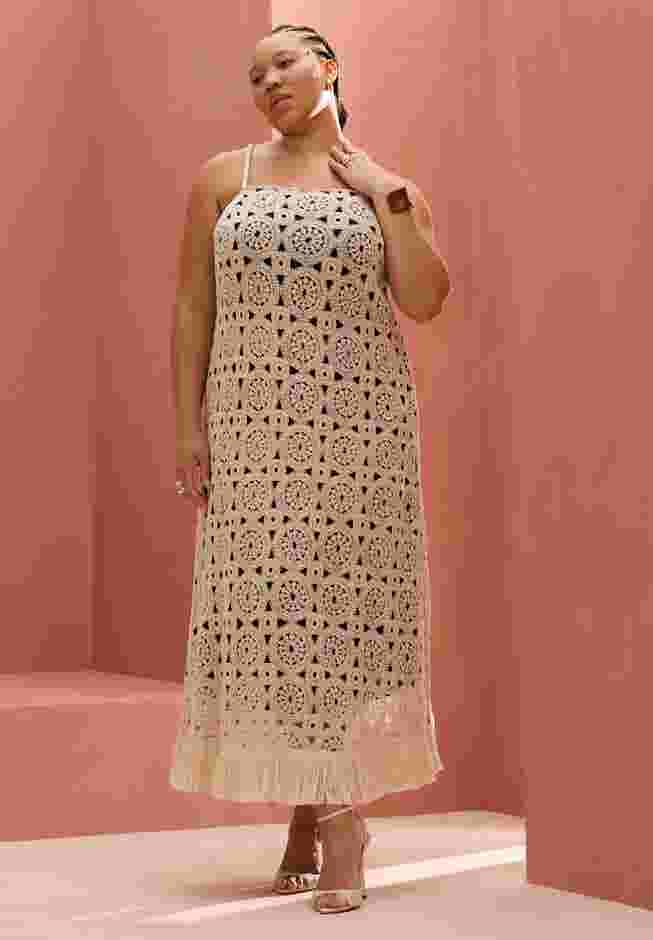 Fringe A-Line Dress image number 0