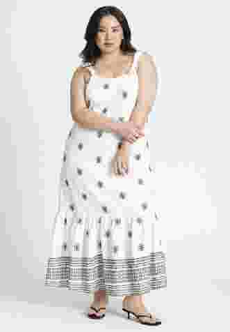 Embroidered Relaxed Maxi Dress image number 1
