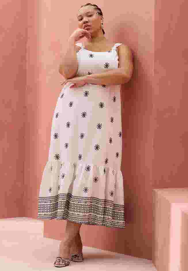 Embroidered Relaxed Maxi Dress image number 0