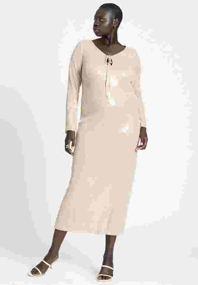 V Neck Sequin Dress image number 1