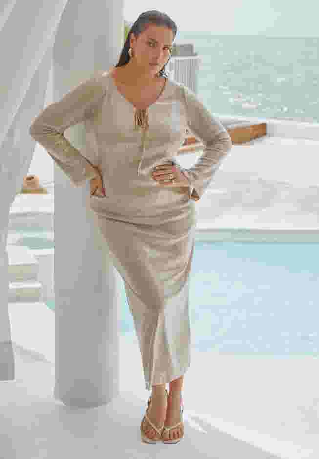 V Neck Sequin Dress image number 0