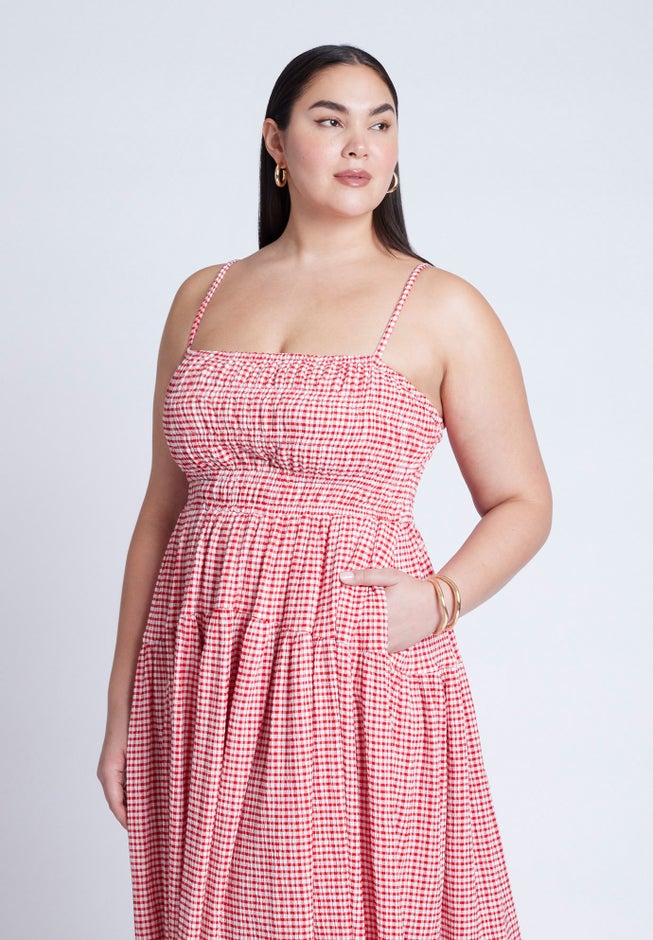 Smocked Tiered Maxi Dress image number 2