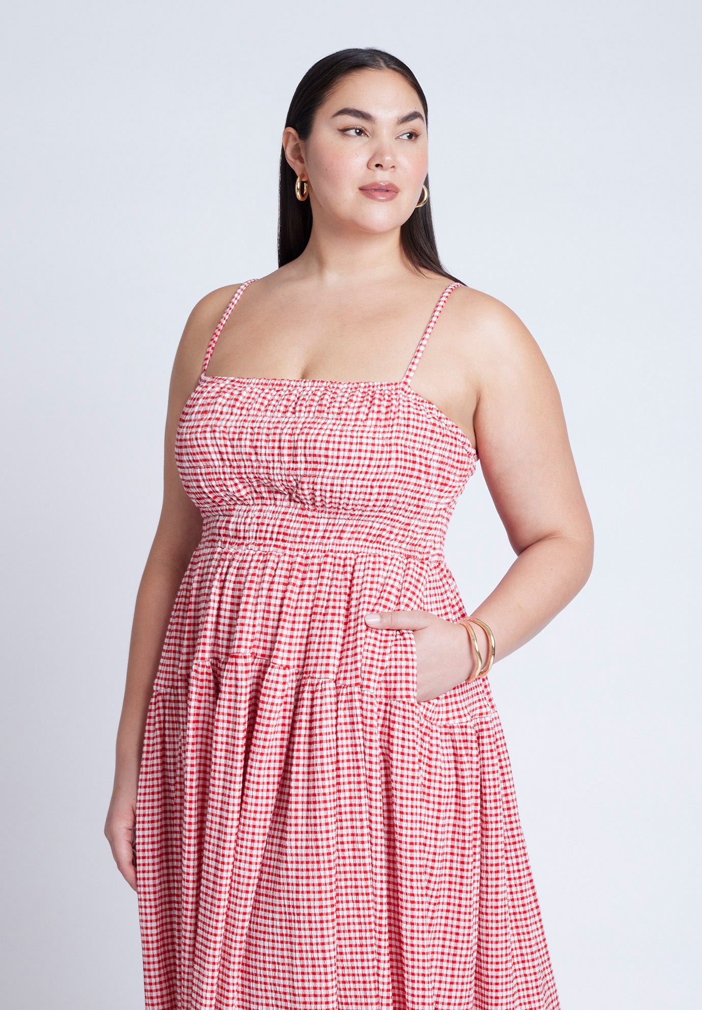 Smocked Tiered Maxi Dress image number 3