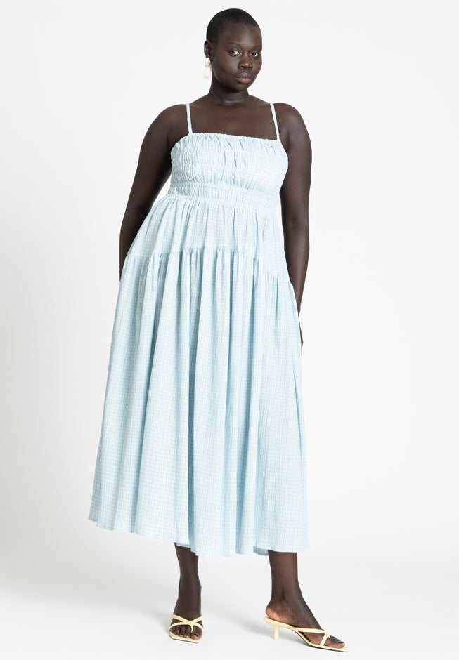 Smocked Tiered Maxi Dress image number 1