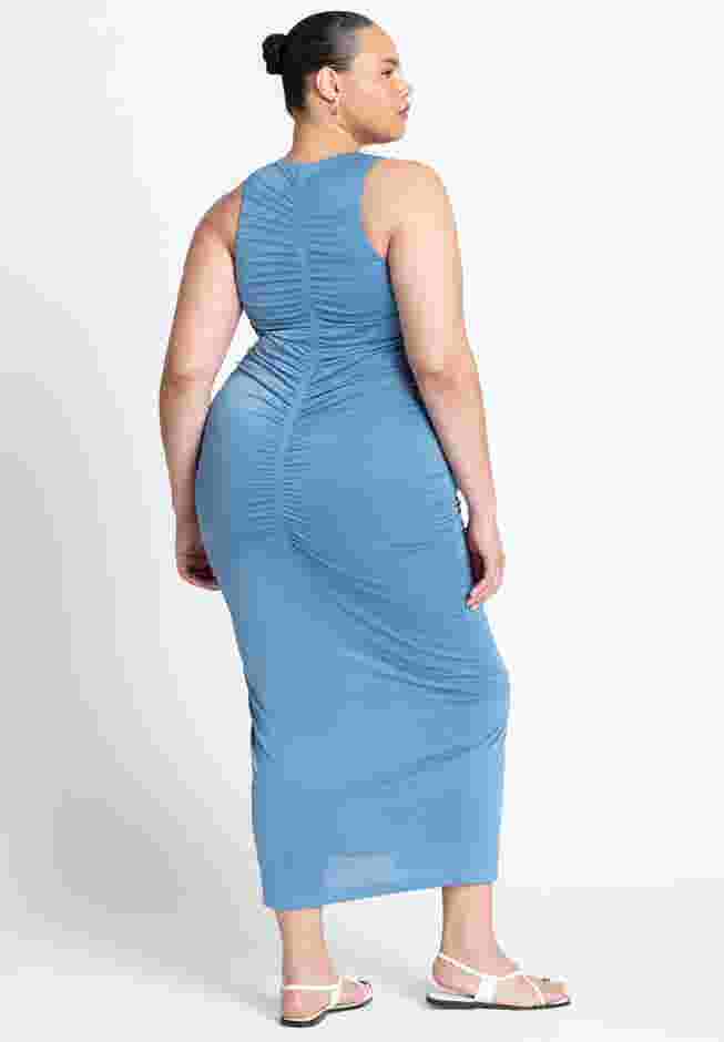 Ruched Dress W Slit image number 1