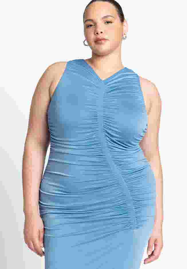 Ruched Dress W Slit image number 2