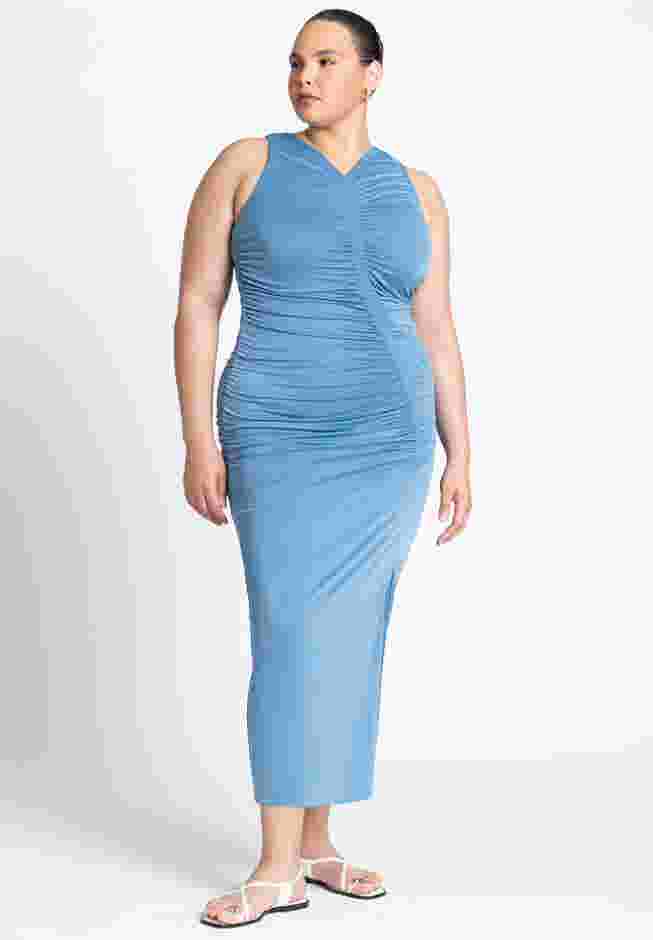 Ruched Dress W Slit image number 0