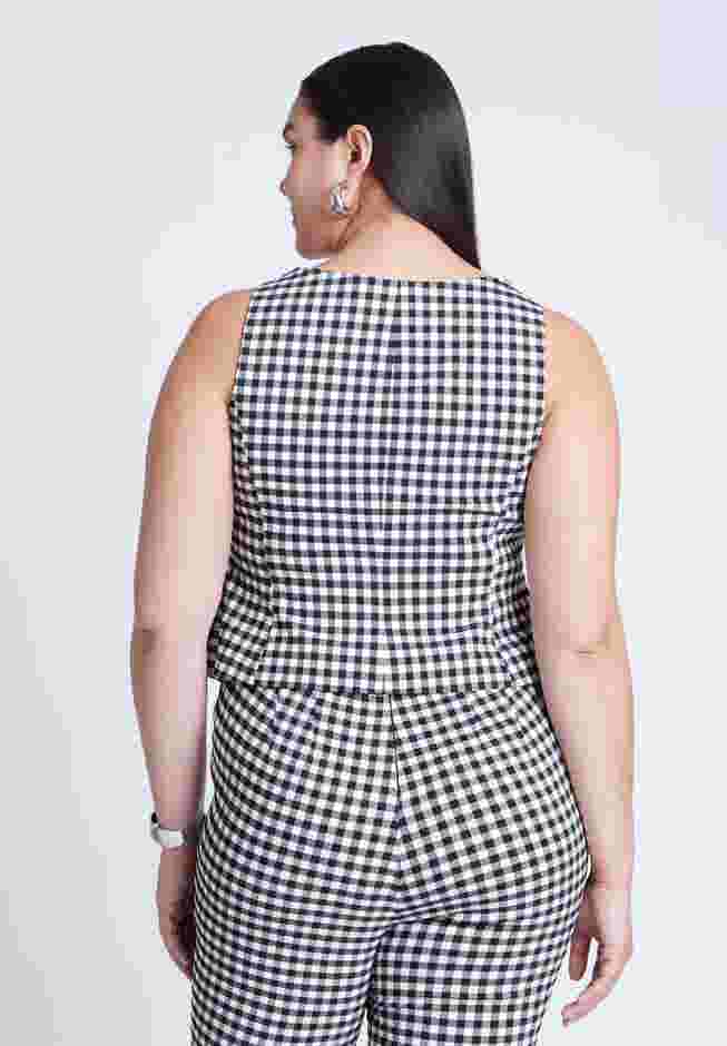 Gingham Square Neck Vest image number 2