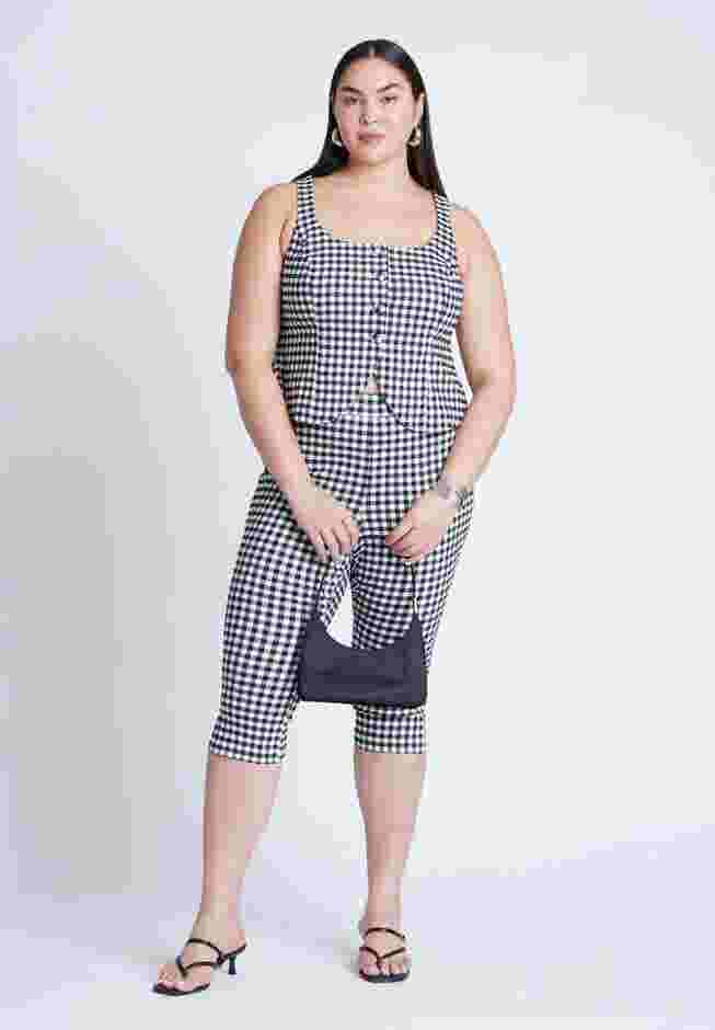 Gingham Square Neck Vest image number 3