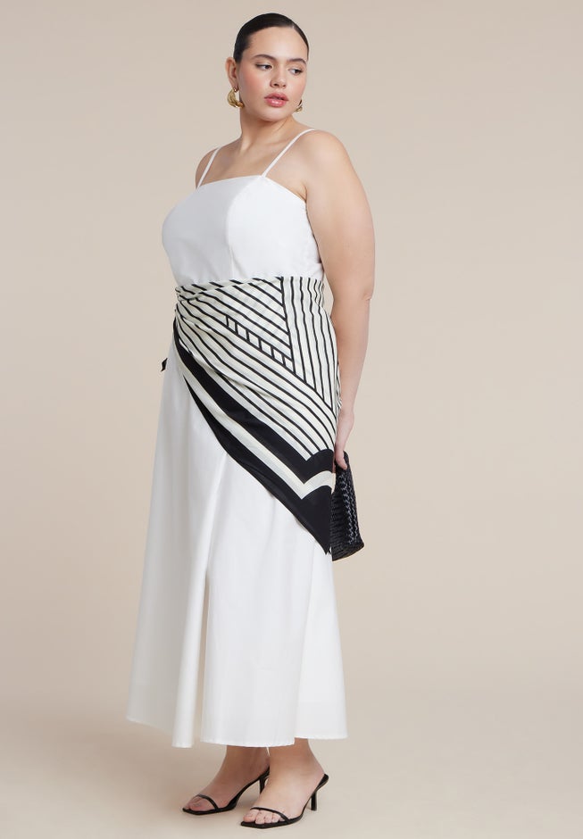 Scarf Detail Midi Dress image number 2