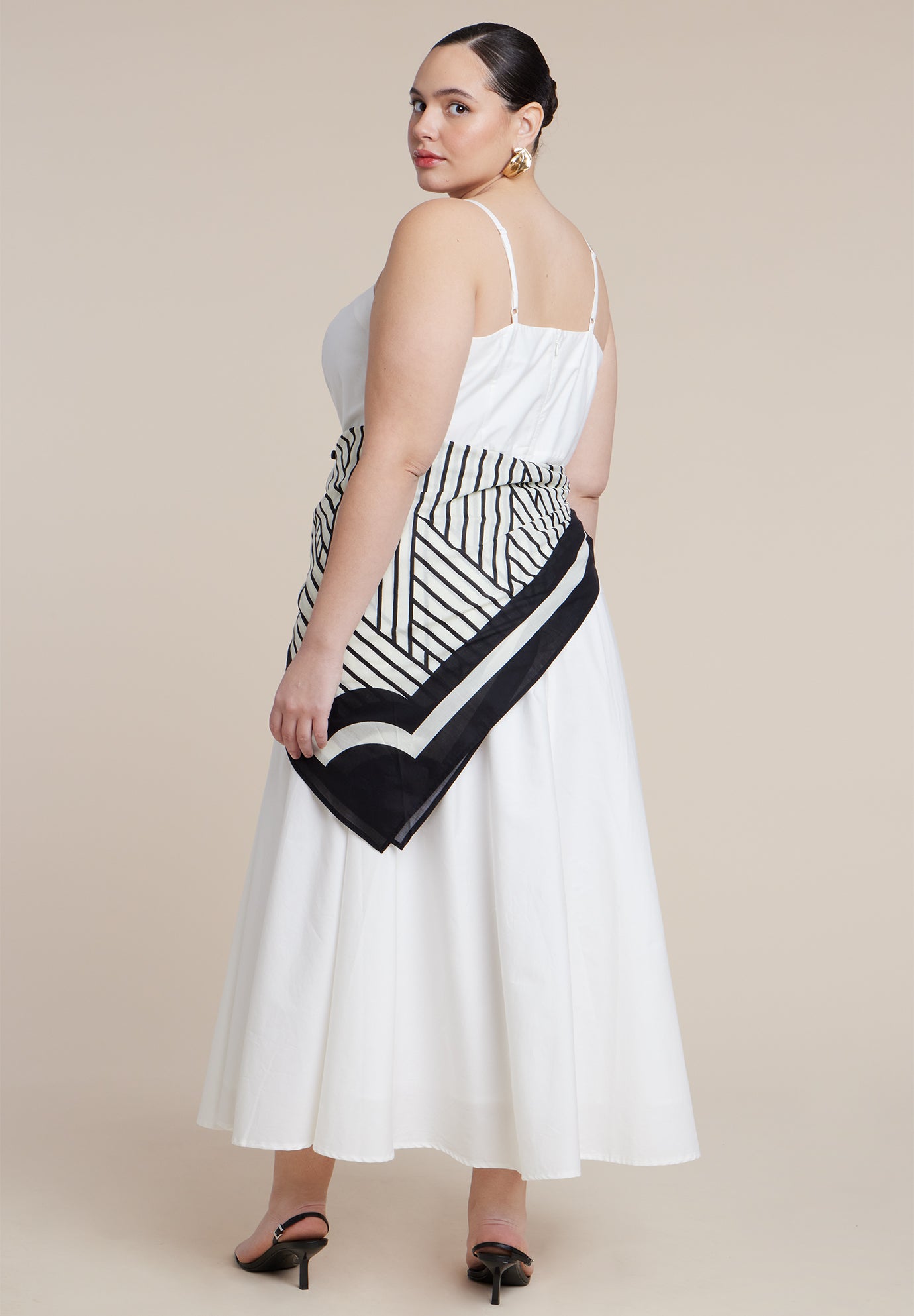 Scarf Detail Midi Dress image number 5