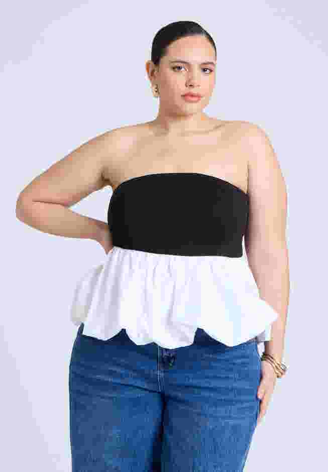 Peplum Tube Top  image number 0